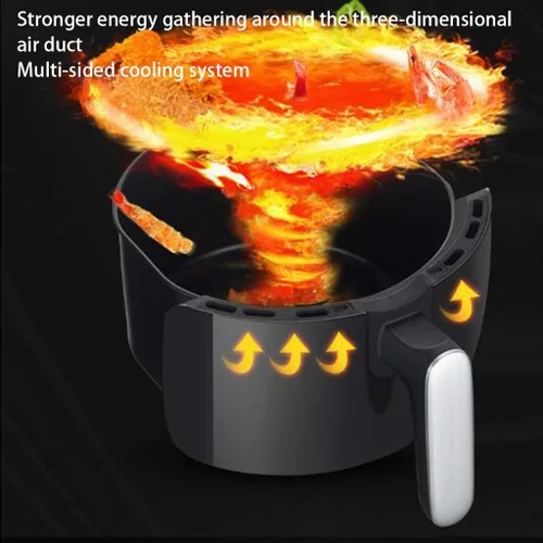 Vista 3 de Freidora de aire eléctrica, freidora de aire totalmente automática, sin aceite, freidora eléctrica multifunción, máquina de papas fritas de gran
