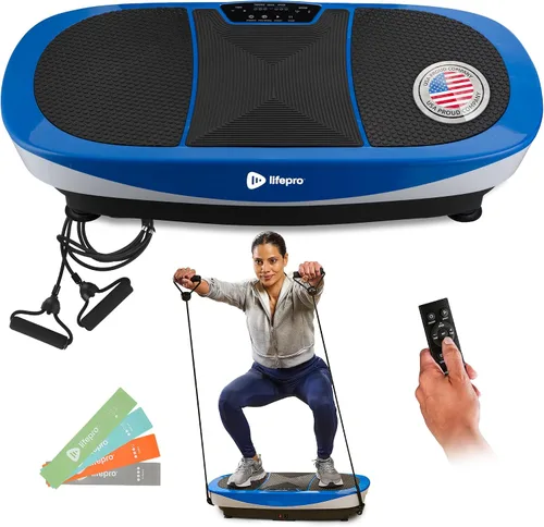 Vista 10 de Lifepro Rumblex Max 4D Vibration Plate Exercise Machine with 99 Speeds 3 Motors, 500 lb Capacity, 16 Presets, Resistance & Mini Bands — Vibration