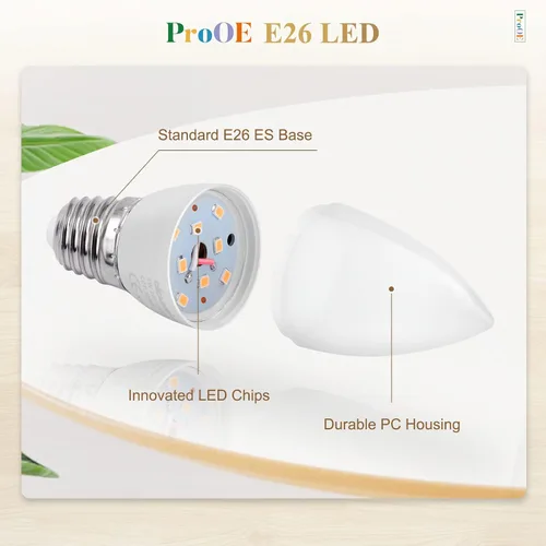 Vista 3 de DiCUNO ProOE - Bombilla LED E26 con protección ocular, alto CRI 98, bombilla E26 de 5 W, blanco cálido 3000 K, reemplazo de luz decorativa