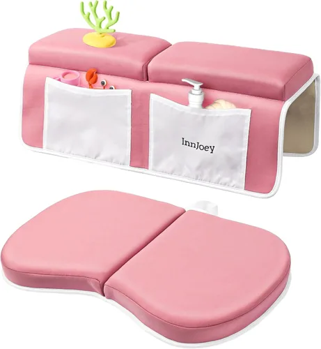 Vista 10 de Juego de rodilleras y coderas de baño, 1.6 pulgadas de grosor, secado rápido, almohadilla de rodillas para bañera con almacenamiento de accesorios
