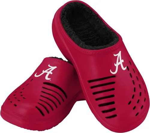 Vista 2 de FOCO Men's NCAA Sherpa Lined Big Logo Clog Marea carmesí de Alabama