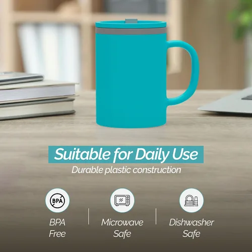 Vista 6 de Copco Taza de escritorio icónica de 16 onzas, color aguamarina y menta, juego de 2
