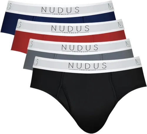 Vista 13 de NUDUS Ropa interior de bambú y rayón para hombre, elegante, suave, con bragueta - Juego de 4 en caja de regalo