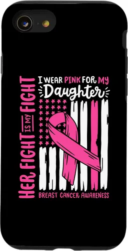 Vista 18 de Breast Cancer Flag I Wear Pink Daughter Her Fight My Fight Case for iPhone 17