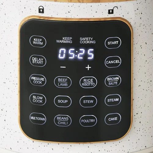 Vista 6 de Olla a presión eléctrica, multicocina programable 7 en 1, olla de cocción lenta de acero inoxidable de 6 cuartos de galón, arrocera, vaporera