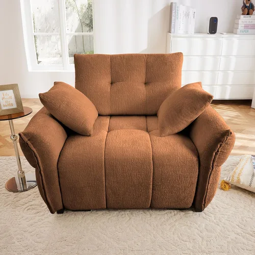Vista 9 de Leyu&Hafort Sofá modular seccional, sofá modular Cloud con asiento profundo, moderno sofá modular con otomana móvil, sofá de felpilla con almohadas