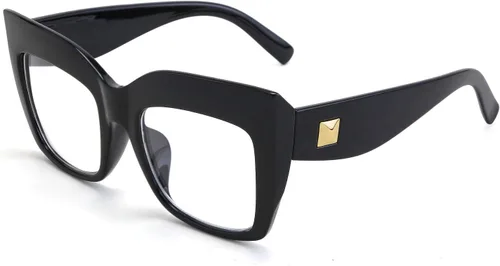 Vista 8 de FEISEDY Gafas de lectura cuadradas de gran tamaño con filtro de luz azul para mujer B2627