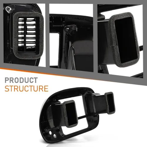 Vista 9 de CROSSDESIGN Nuevo negro central Dash Radio Air Vent Bisel Trim compatible con Ford F150 Expedition 1997 1998 1999 2000 2001 2002 2003
