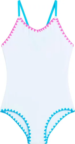 Vista 32 de Kanu Surf Bañador deportivo de una pieza Daisy Beach para niñas Aloha Negro