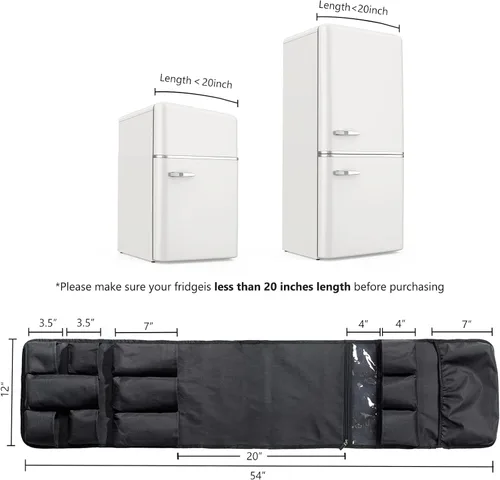 Vista 2 de Over The Fridge Organizer Storage – Organizador de mini refrigerador mejorado 2023 – Esenciales de habitación universitaria para estudiantes
