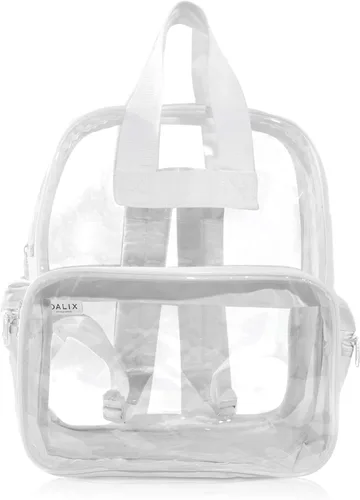 Vista 64 de DALIX Bolsas de mochila transparentes de plástico liso dorado