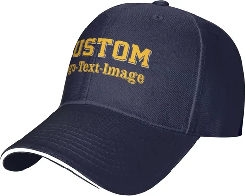 Vista 23 de Gorras de béisbol unisex personalizadas para hombres y mujeres, sombrero personalizado con tu propia imagen, logotipo, texto, nombre, gorras