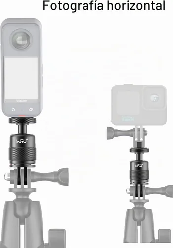 Vista 3 de HSU Montaje vertical para GoPro, adaptador de dirección de aluminio de 90