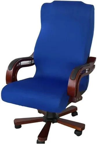 Vista 8 de JIAN YA NA Funda para silla giratoria de computadora, de poliéster, elástica, para escritorio, oficina, protector de asiento elástico, tamaño L
