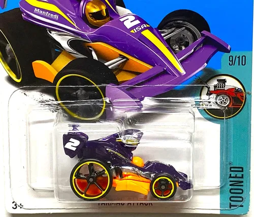 Vista 3 de Hot Wheels, 2017 Tooned, Tarmac Attack Mini Car [Púrpura] 29/365