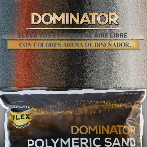 Vista 7 de Arena polimérica DOMINATOR marrón camello de 10 libras con tecnología revolucionaria Ceramic Flex para estabilizar juntas/espacios de adoquines
