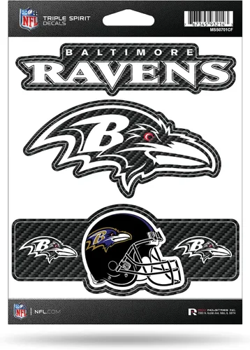 Vista 43 de Rico Industries NFL Football Triple Spirit Stickers Hoja de calcomanías triples