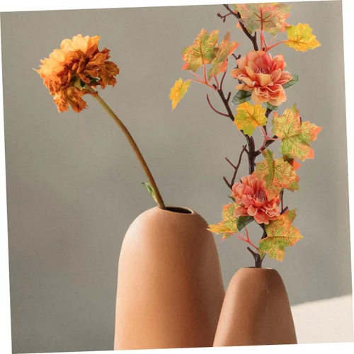 Vista 7 de Toyvian Hojas de arce artificiales, ramas, 2 piezas, decoración de otoño, tallos de hojas de arce artificiales, flores de hojas de arce vívidas