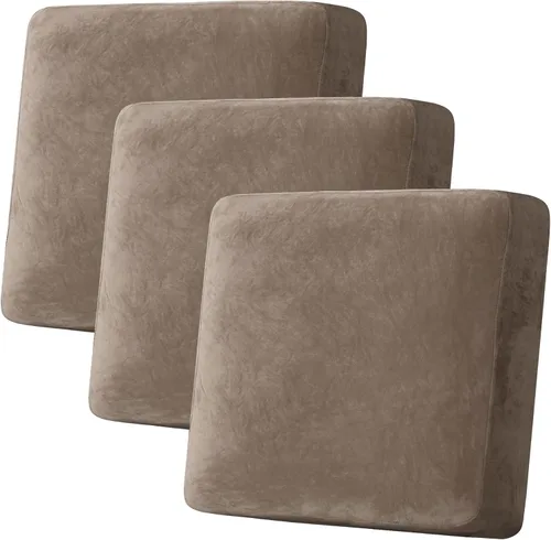 Vista 161 de H.VERSAILTEX Funda de cojín elástica de terciopelo para sofá, funda de cojín de felpa para cojines de silla, protector de muebles, cojín de asiento