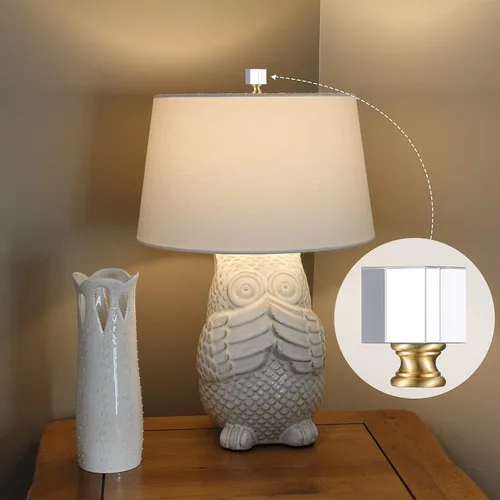Vista 5 de 2 piezas de cubo de cristal para lámpara cuadrada transparente, perilla superior con base cromada para decoración de sombra, 1-4/5 pulgadas de alto