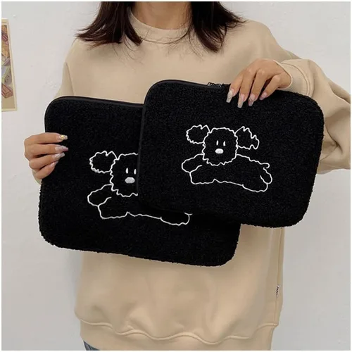 Vista 3 de Linda bolsa de transporte para computadora portátil con diseño de perro, para niñas del centro de la ciudad, funda para computadora portátil, funda
