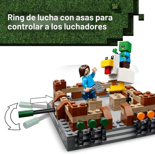 Vista 3 de LEGO Minecraft Woodland Mansion Arena de Combate – Juguete de construcción para niños a partir de 10 años – Incluye figuras de Steve, Garrett