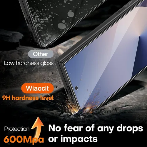 Vista 3 de Wiaocit Paquete de 3 protectores de pantalla de vidrio templado de dureza 9H y 3 protectores para lentes de cámara para Samsung Galaxy Z Fold 7