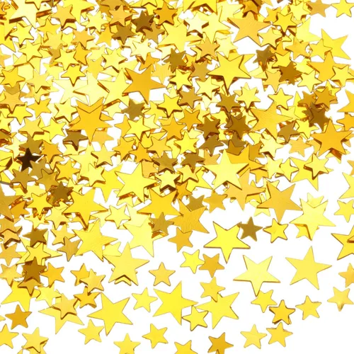 Vista 12 de Hestyia Confeti de Estrella de 60 g con Purpurina, Confeti de Mesa de Papel Metálico para Navidad, Fiesta, Boda, Festival