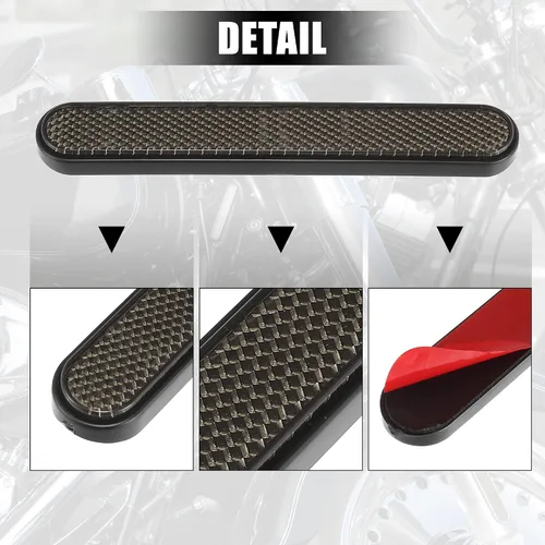 Vista 3 de Motoforti Adhesivo Reflectante para Horquilla Delantera Inferior y Funda Reflectante Universal para Alforja Trasera 1 Par Fumado