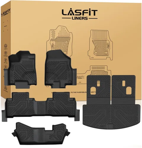 Vista 36 de LASFIT Alfombrillas para Freightliner Cascadia 2008-2017, protección para todo tipo de clima, revestimientos de automóvil de elastómero
