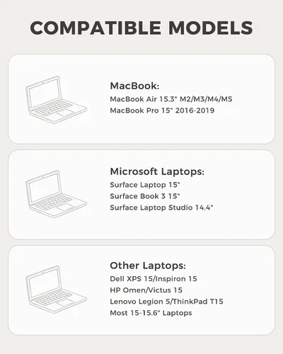 Vista 2 de ProCase Funda para laptop de 15 pulgadas para MacBook Air/Pro de 15 pulgadas M5/M4/M3/M2, Surface Laptop Ultra 15, funda delgada de viaje