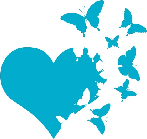 Vista 6 de JMM Industries - Pegatina de vinilo troquelada para parachoques de coche, diseño de corazón con mariposas voladoras, 6 pulgadas, calidad premium