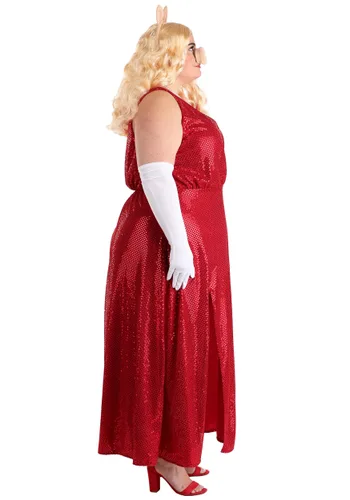 Vista 4 de Disfraz Deluxe Miss Piggy para Mujer Talla Plus Multicolor