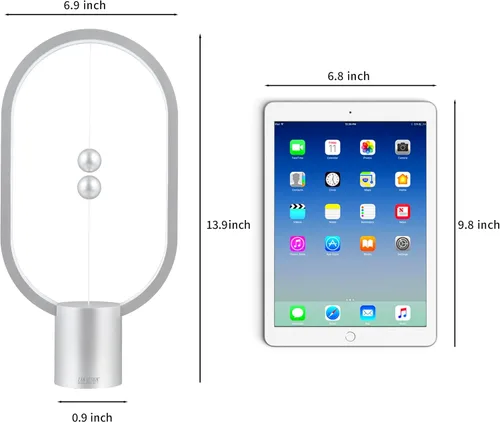 Vista 7 de Heng - Luz de equilibrio, lámpara de mesa LED alimentada por USB, creativa, luz nocturna con interruptor magnético, lámpara de mesa regulable
