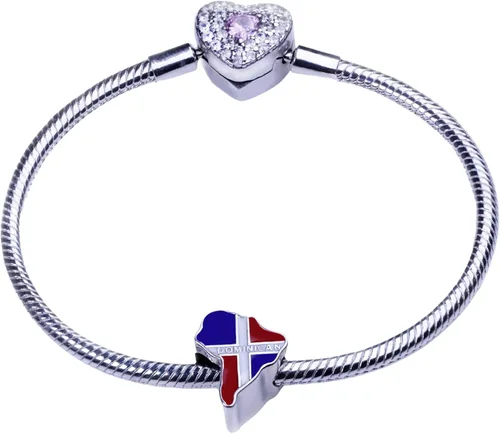 Vista 6 de Mapa del corazón dominicano y dije redondo, dije de regalo de República Dominicana, plata esterlina, regalo para esposa, mujeres, amigos, familia