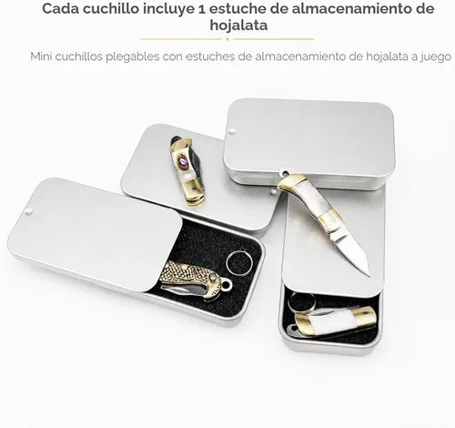 Vista 6 de Cuchillo de bolsillo en miniatura Miniature Gadgets, Eastern Delights EDC herramienta de corte con cuchilla multifunción ultra más pequeña