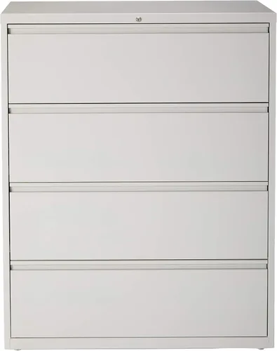 Vista 3 de Lorell Lima lateral de 4 cajones, 42 x 18-5/8 x 52-1/2 pulgadas, gris