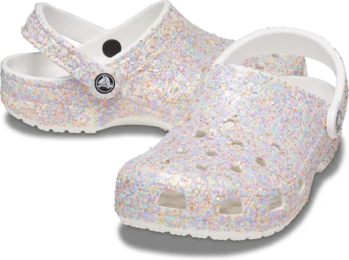 Vista 6 de Crocs Zuecos clásicos con purpurina (niño pequeñoniño grande)