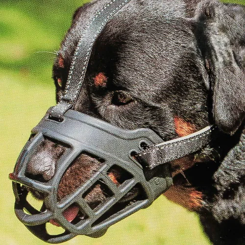 Vista 12 de Bozal de perro, bozales de silicona de canasta blanda para perros, lo mejor para evitar morder, masticar y ladrar, permite beber y jadear, usado