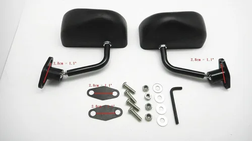 Vista 6 de Carbon Look Race Espejos Pequeños Auto/Bicicleta F1 Tipo Kit Ala Lateral Par RH+LH
