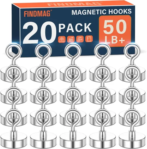 Vista 9 de FINDMAG Ganchos magnéticos, 28LB+ Ganchos magnéticos para cabinas