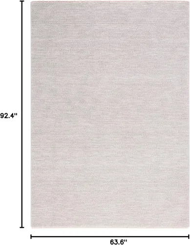 Vista 8 de SAFAVIEH Lasa Collection - Alfombra de área de 5.3 x 7.7 pies, color gris claro, diseño de flecos sólidos, no desprende pelusa y de fácil cuidado