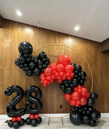 Vista 4 de Globos del números 0 de 40 pulgadas para formar los números 10, 20, 30, 40, 50, 60, 70, 80, 90, 100, para decoración de cumpleaños, bodas, eventos