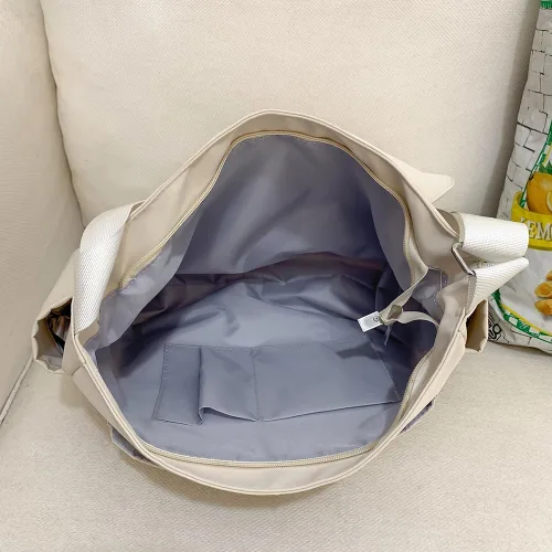 Vista 5 de Bolso tipo mensajero kawaii, lindo bolso cruzado kawaii estético para mujer, bolsa de mensajero de lona con solapa