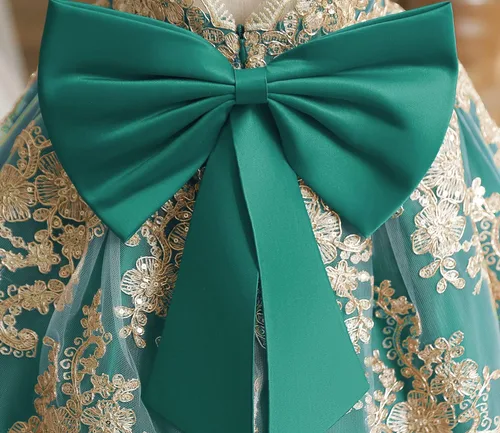 Vista 5 de NNJXD - Vestido de princesa de tul con flores, para usar en bodas, para niñas pequeñas y bebés