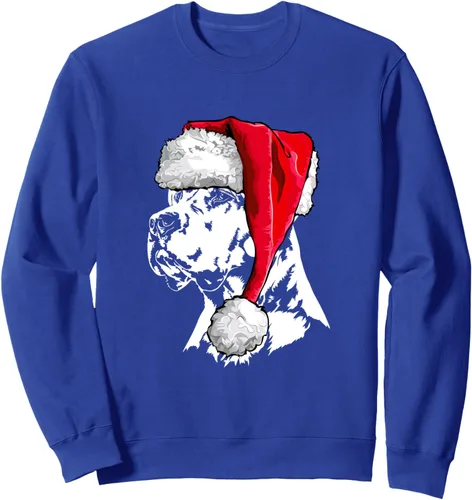 Vista 3 de Divertida sudadera de Navidad para perro y mamá de Papá Noel Dogo Argentino, Negro
