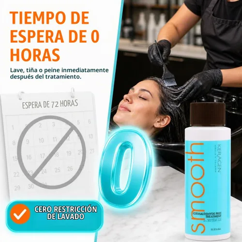 Vista 3 de keragen, Suavizar Tratamiento de pelo, 2 onza, zero Fume-free, formaldehyde-free, cruelty-free salon formula; zero wait to wash, dye or