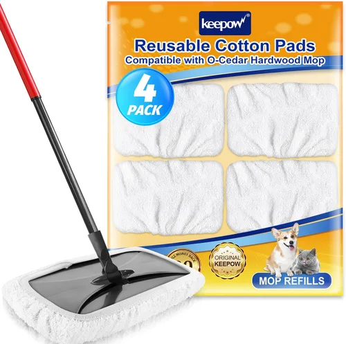 Vista 13 de KEEPOW Almohadillas reutilizables para trapeador compatibles con mopa de microfibra O Cedar Hardwood Floor'N More, cabezales de repuesto para uso