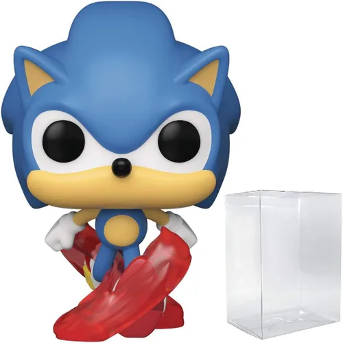 Vista 7 de POP Sonic 30th Anniversary - Figura de vinilo Running Sonic The Hedgehog Funko (paquete con funda protectora de caja compatible)