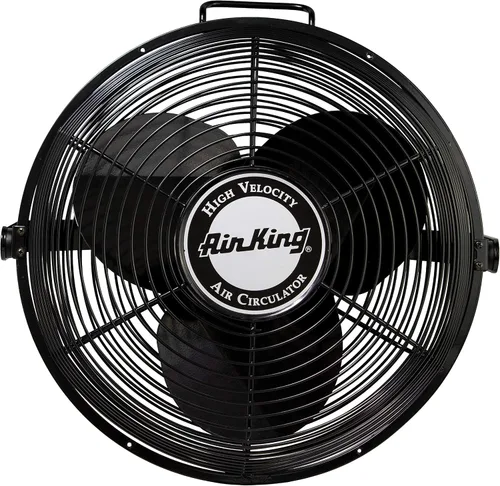 Vista 8 de Air King, ventilador de grado industrial 9314, alta velocidad, para montar en múltiples superficies, 14 pulgadas